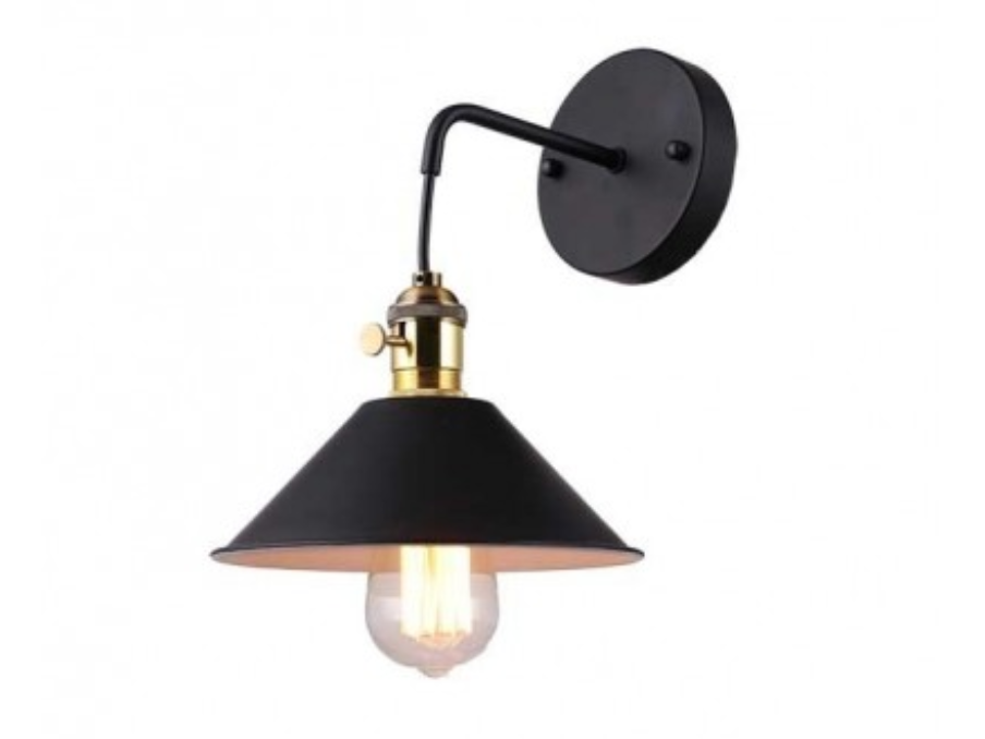 Products Rustik 124 Crno zlatna zidna lampa 1 x E27